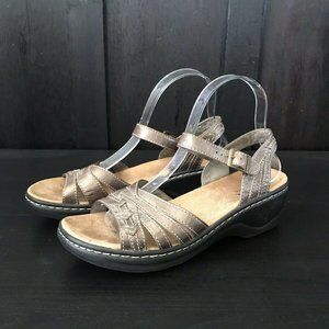 Clarks Bendables Leather Sandals Women's Size 8